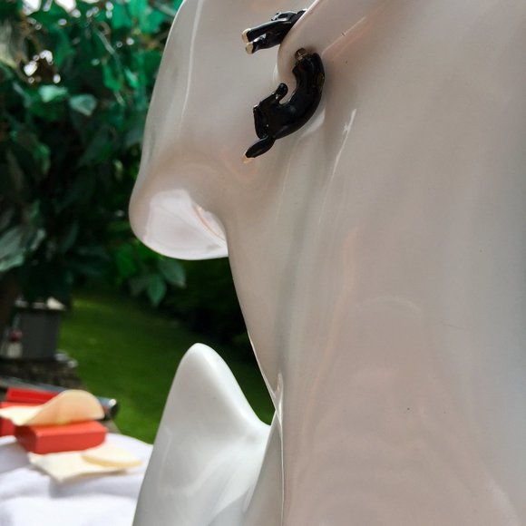 90s Vtg Enamel Cat 3D Drop Earrings - So Cute! - Picture 13 of 15